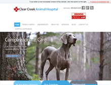 Tablet Screenshot of clearcreekvet.com
